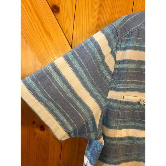 Tommy Bahama Mens Short Sleeve Button Up Shirt Blue White Plaid Size Large (5331 - Picture 3 of 9